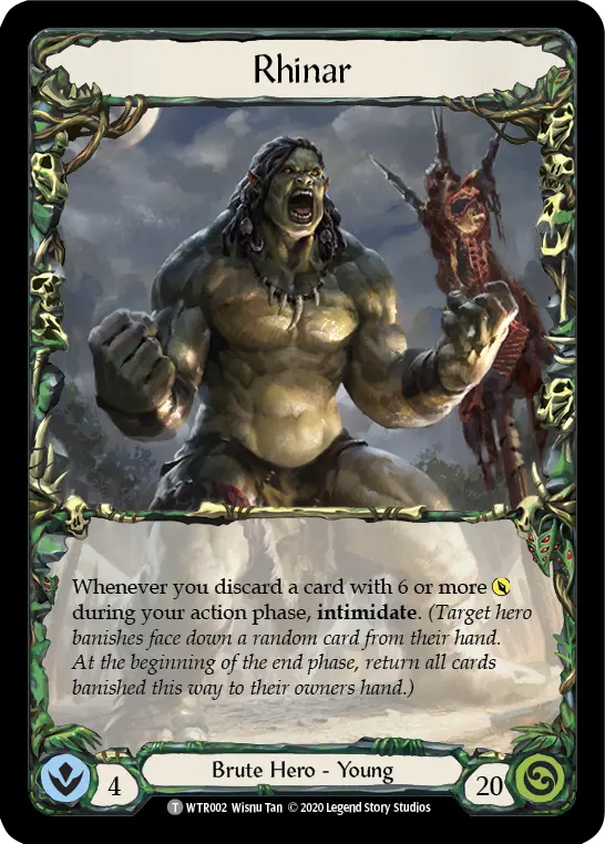 Rhinar U-WTR002 - Welcome to Rathe - Unlimited - Flesh and blood card