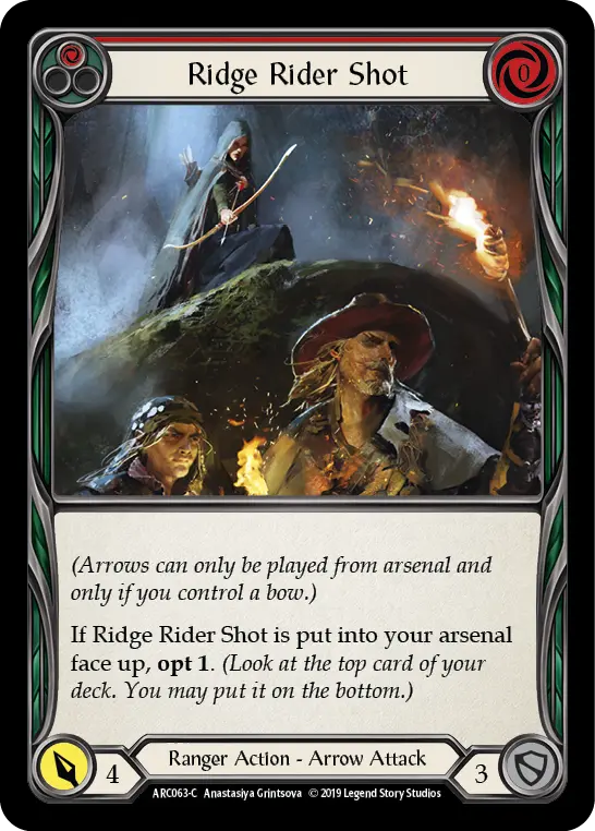 Ridge Rider Shot RED ARC063 - Arcane Rising - Flesh and blood card