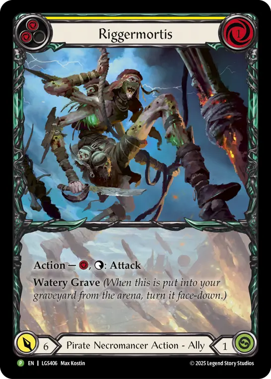 Riggermortis YELLOW LGS406-RF - World Premiere - High Seas - Flesh and blood card