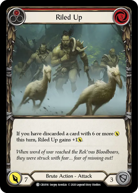 Riled Up RED CRU016 - Crucible of War - Flesh and blood card