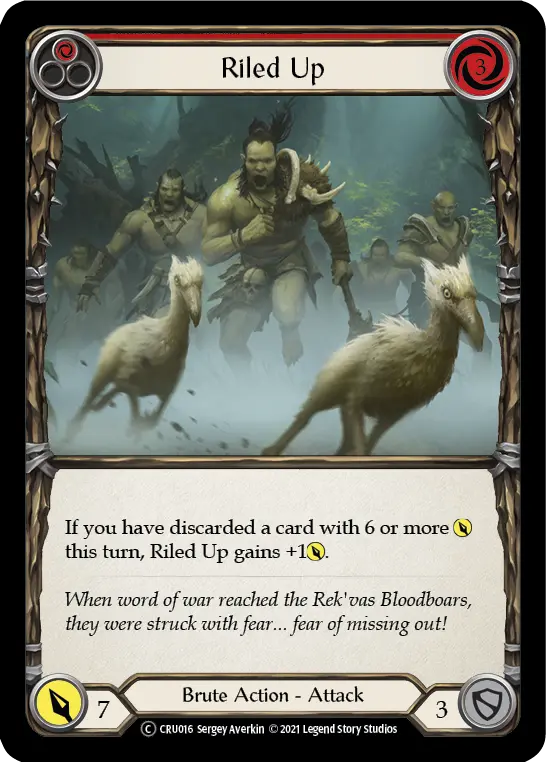Riled Up RED U-CRU016-RF - Crucible of War - Unlimited - Flesh and blood card