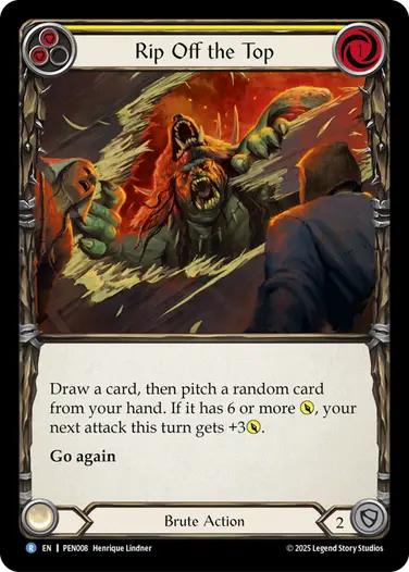 Rip Off the Top PEN008 - Compendium of Rathe - Flesh and blood card
