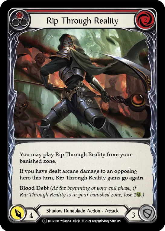 Rip Through Reality RED U-MON180-RF - Monarch - Unlimited - Flesh and blood card