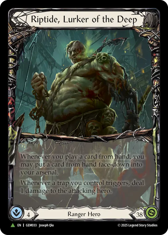 Riptide, Lurker of the Deep GEM033-CF - GEM - Pack 2 - Flesh and blood card