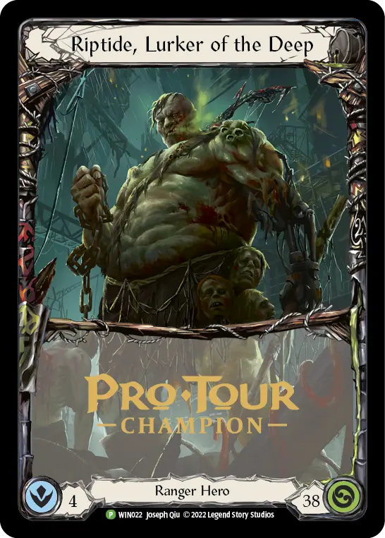 Riptide, Lurker of the Deep WIN022-CF - Pro Tour Champion Cards - Outsiders - Flesh and blood card