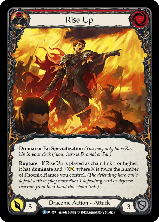 Rise Up RED FAI007 - Fai - Blitz Deck - Flesh and blood card