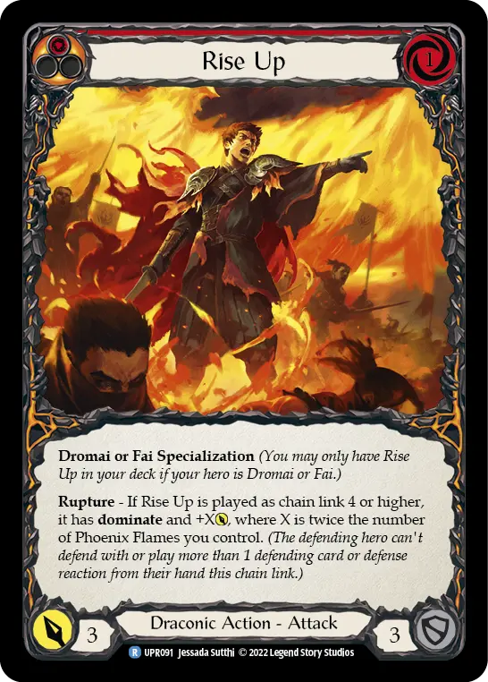 Rise Up RED UPR091 - Uprising - Flesh and blood card