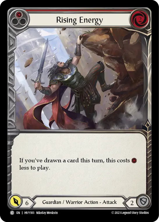 Rising Energy RED HVY183 - Heavy Hitters - Flesh and blood card