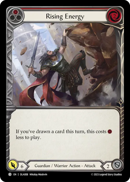 Rising Energy RED OLA008 - Olympia - Heavy Hitters Blitz Deck - Flesh and blood card