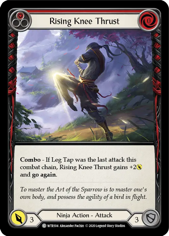Rising Knee Thrust RED U-WTR104-RF - Welcome to Rathe - Unlimited - Flesh and blood card