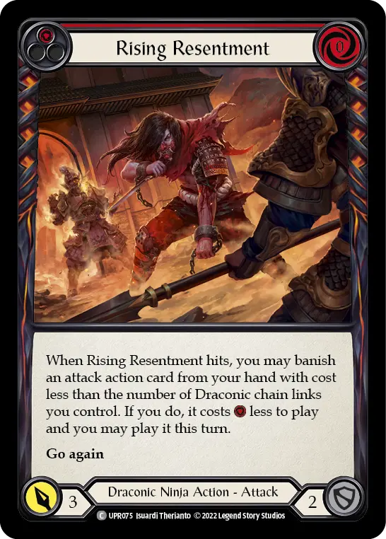 Rising Resentment RED UPR075 - Uprising - Flesh and blood card