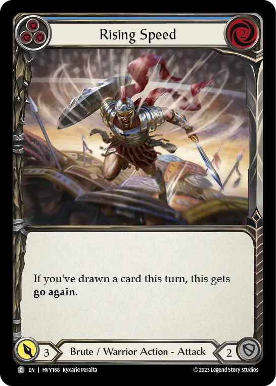 Rising Speed BLUE HVY168 - Heavy Hitters - Flesh and blood card