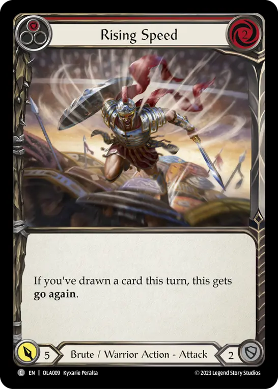 Rising Speed RED OLA009 - Olympia - Heavy Hitters Blitz Deck - Flesh and blood card