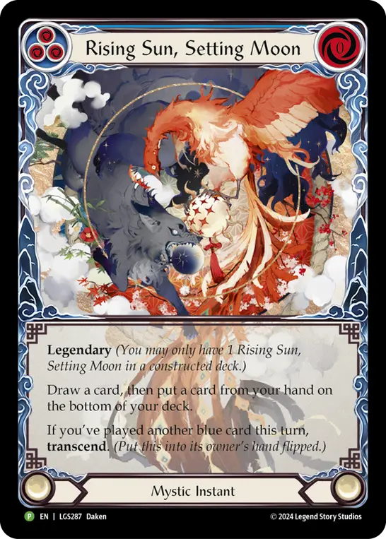 Rising Sun, Setting Moon BLUE LGS287-RF - Buy-a-Box - Part the Mistveil - Flesh and blood card