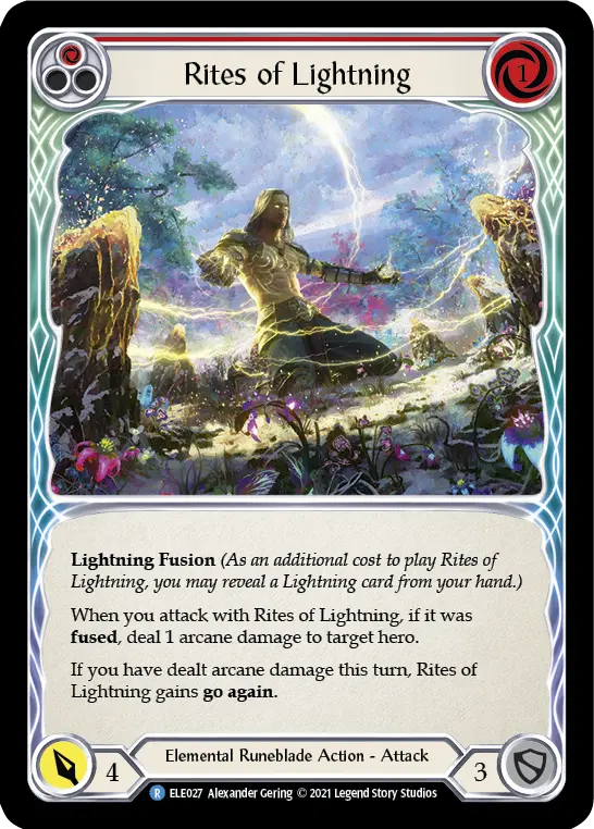 Rites of Lightning RED BRI027 - Briar - Blitz Deck - Flesh and blood card