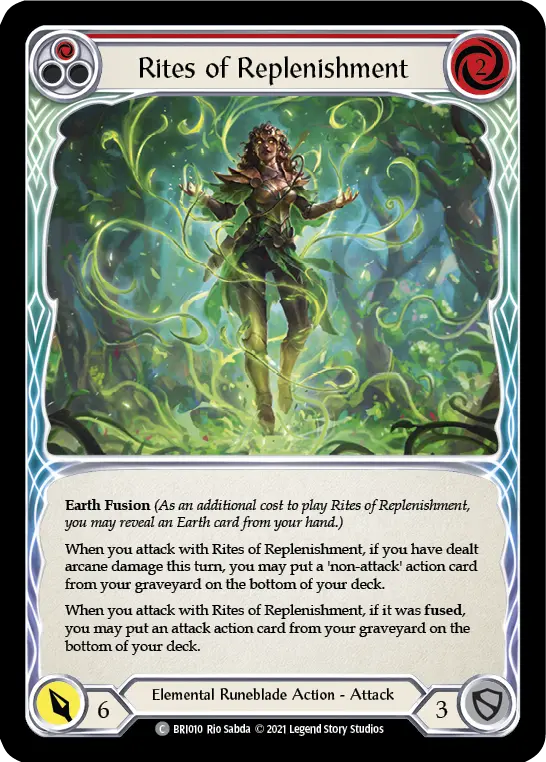 Rites of Replenishment RED BRI010 - Briar - Blitz Deck - Flesh and blood card