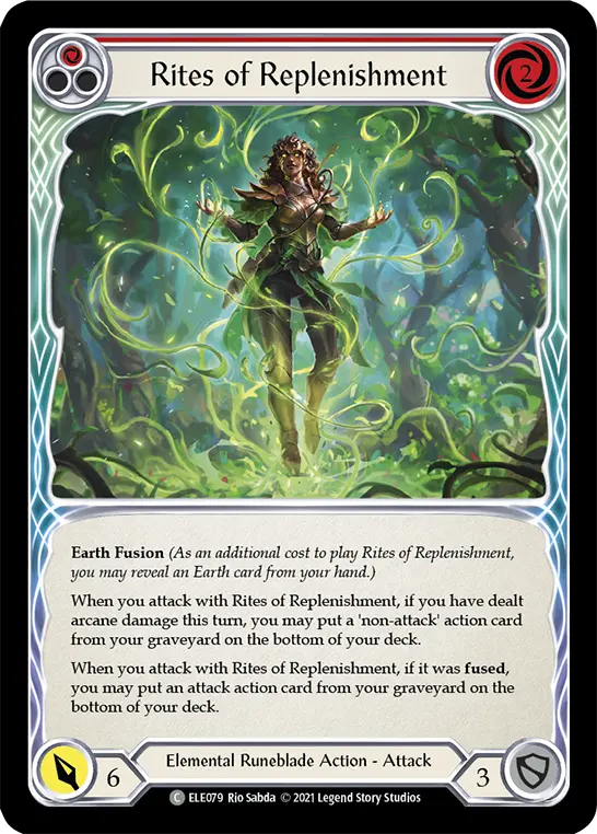 Rites of Replenishment RED ELE079 - Tales of Aria - Flesh and blood card
