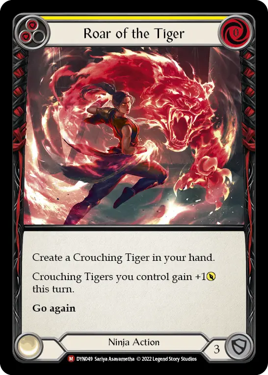 Roar of the Tiger YELLOW DYN049 - Dynasty - Flesh and blood card