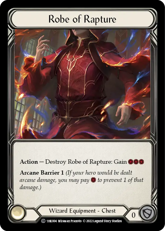 Robe of Rapture 1HK004 - Kano - Blitz Deck - Flesh and blood card
