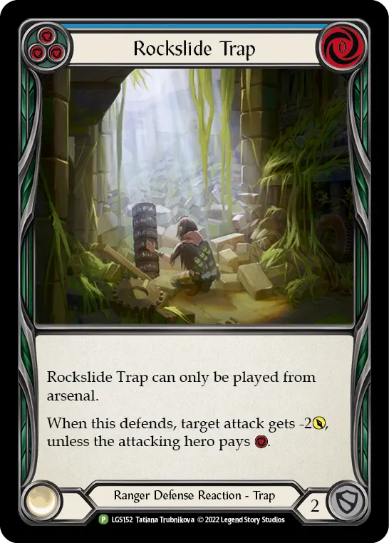 Rockslide Trap BLUE LGS152-RF - Organized Play Support - Outsiders Traps - Flesh and blood card