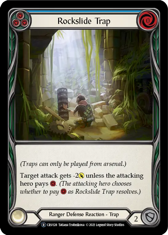 Rockslide Trap BLUE U-CRU128-RF - Crucible of War - Unlimited - Flesh and blood card