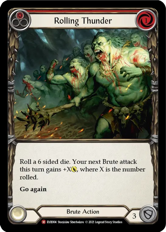 Rolling Thunder RED EVR004 - Everfest - Flesh and blood card