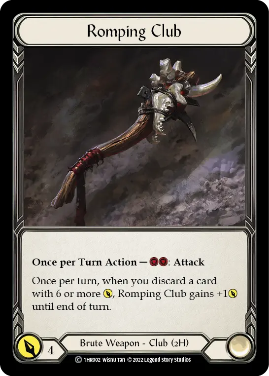 Romping Club 1HR002 - Rhinar - Blitz Deck - Flesh and blood card
