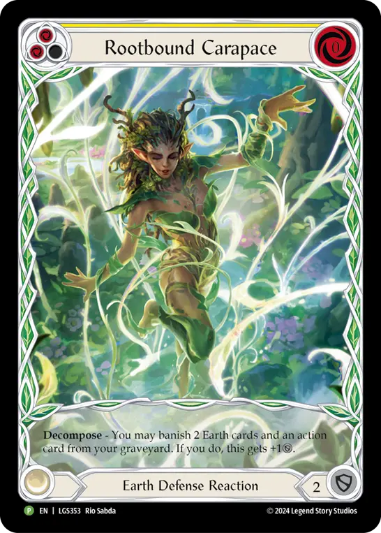 Rootbound Carapace YELLOW LGS353-RF - Armory - Season 14 Florian - Flesh and blood card