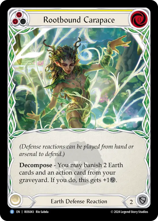 Rootbound Carapace YELLOW ROS043 - Rosetta - Flesh and blood card