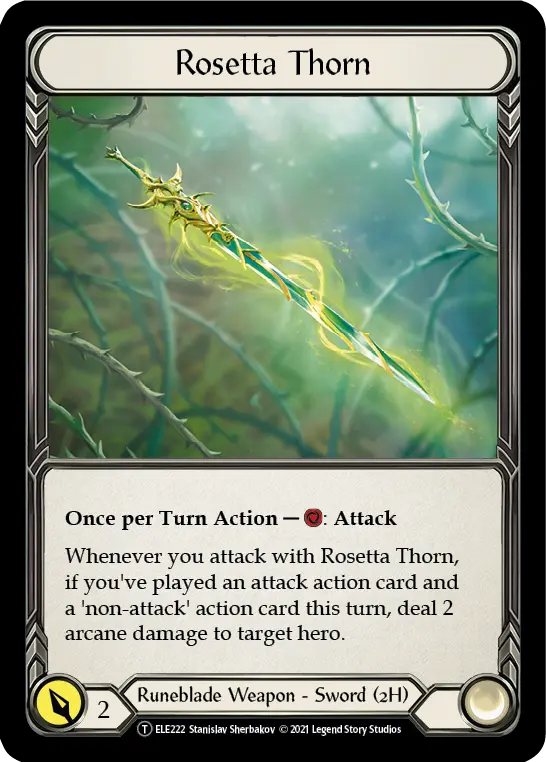 Rosetta Thorn U-ELE222 - Tales of Aria - Unlimited - Flesh and blood card