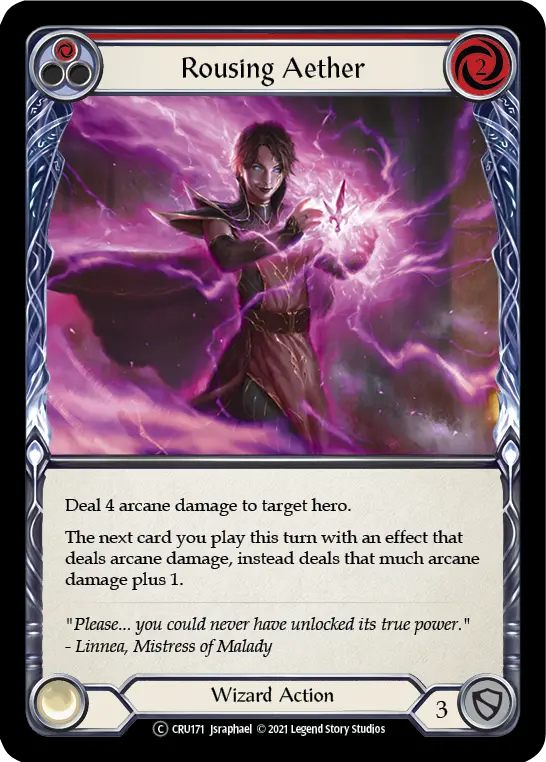 Rousing Aether RED U-CRU171-RF - Crucible of War - Unlimited - Flesh and blood card