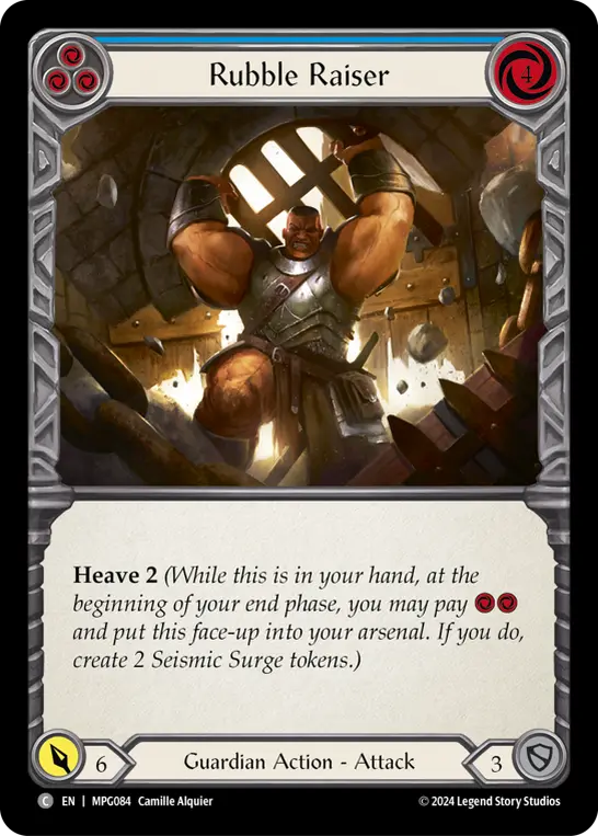 Rubble Raiser BLUE MPG084 - Mastery Pack Guardian - Flesh and blood card