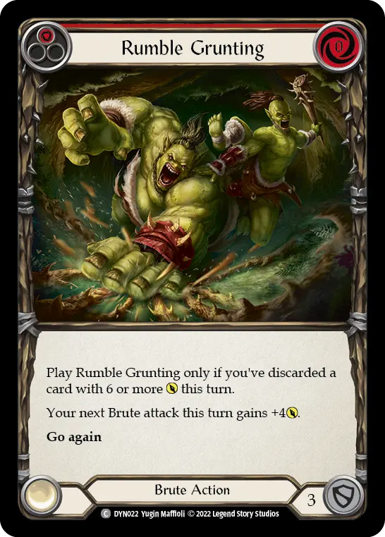 Rumble Grunting RED DYN022 - Dynasty - Flesh and blood card