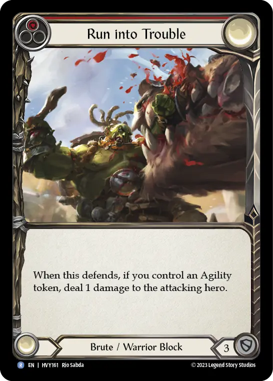 Run into Trouble RED HVY161 - Heavy Hitters - Flesh and blood card