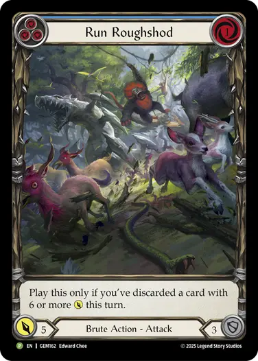 Run Roughshod GEM162 - GEM - Pack 5 - Flesh and blood card