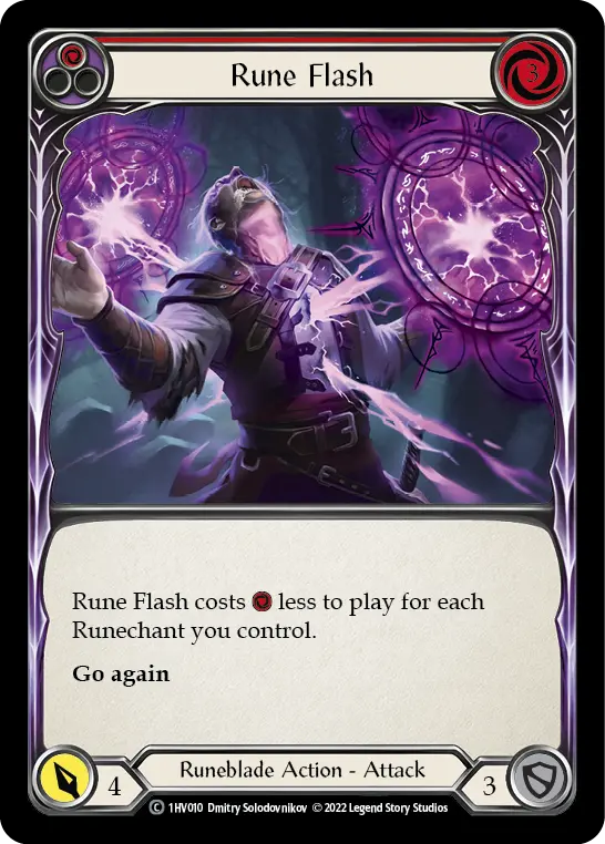 Rune Flash RED 1HV010 - Viserai - Blitz Deck - Flesh and blood card