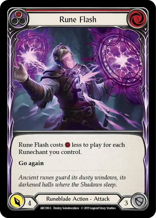 Rune Flash RED ARC100 - Arcane Rising - Flesh and blood card