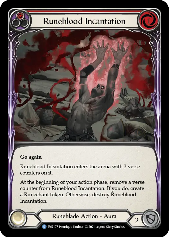 Runeblood Incantation RED EVR107 - Everfest - Flesh and blood card