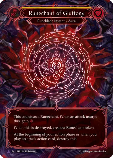 Runechant of Gluttony IAR153-MV - Omens of the Third Age - Flesh and blood card