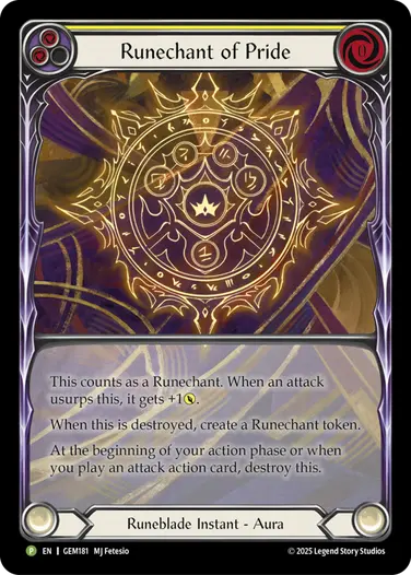 Runechant of Pride GEM181-RF - GEM - Pack 5 - Flesh and blood card