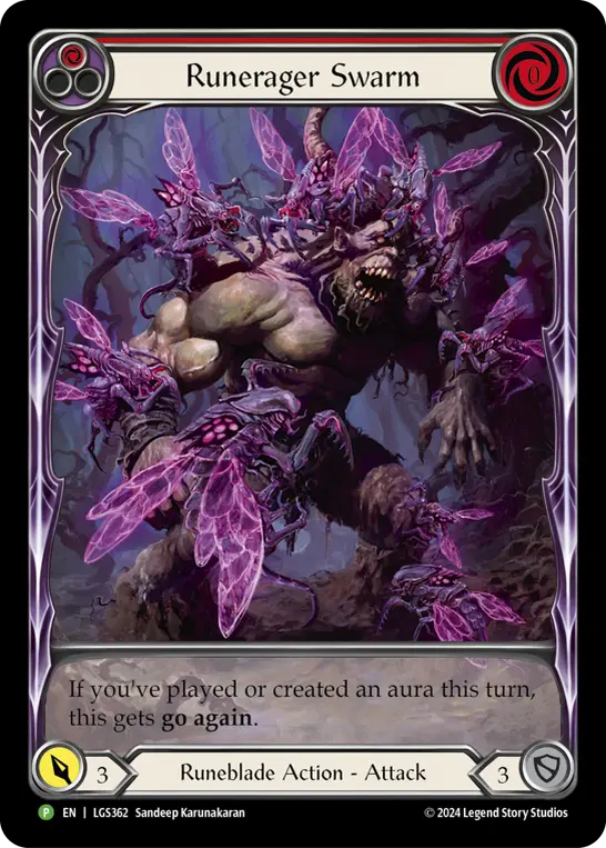 Runerager Swarm RED LGS362-RF - ProQuest - Season 6 - Flesh and blood card