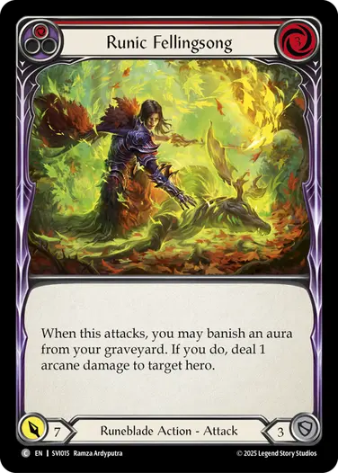 Runic Fellingsong SVI015 - Silver Age Chapter 1 - Viserai - Flesh and blood card