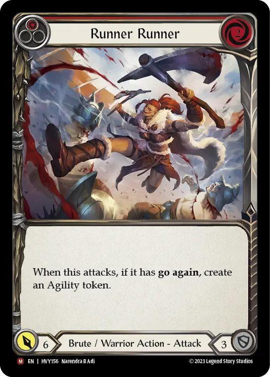 Runner Runner RED HVY156 - Heavy Hitters - Flesh and blood card