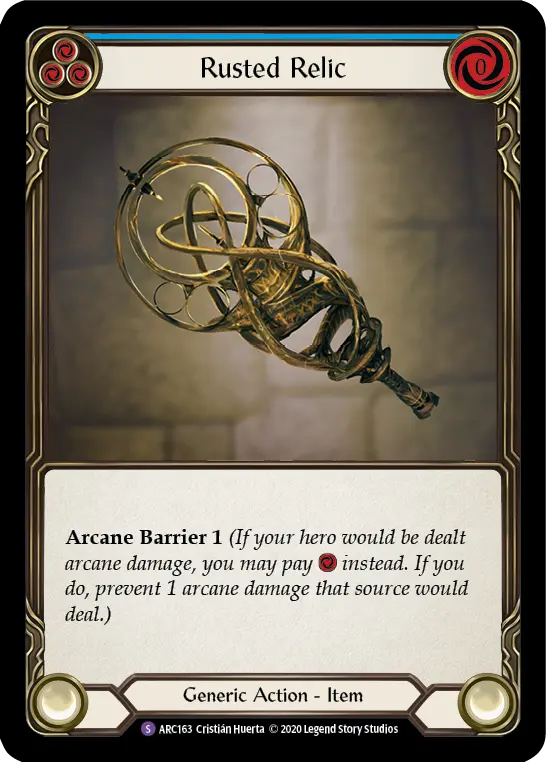 Rusted Relic BLUE U-ARC163-RF - Arcane Rising - Unlimited - Flesh and blood card