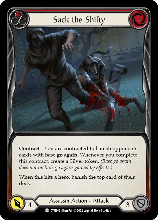 Sack the Shifty RED DYN142 - Dynasty - Flesh and blood card