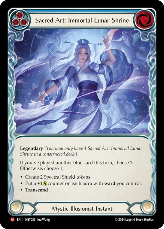 Sacred Art: Immortal Lunar Shrine BLUE MST032 - Part the Mistveil - Flesh and blood card