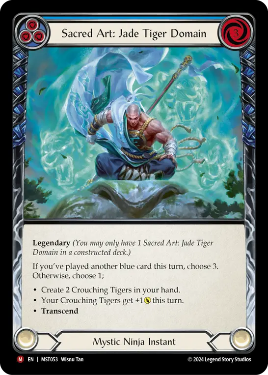 Sacred Art: Jade Tiger Domain BLUE MST053 - Part the Mistveil - Flesh and blood card