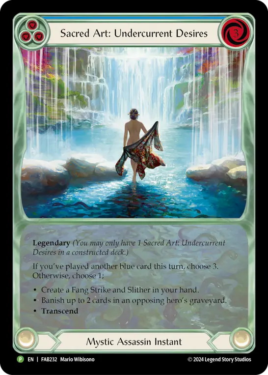 Sacred Art: Undercurrent Desires BLUE FAB232-RF - Calling - Part the Mistveil - Flesh and blood card