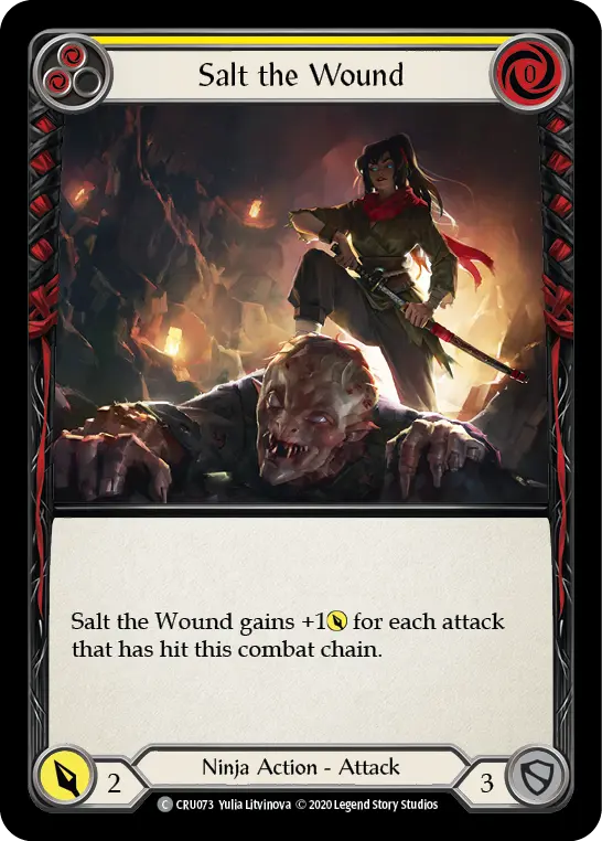 Salt the Wound YELLOW I-CRU073 - Ira Welcome Deck (2020) - Flesh and blood card