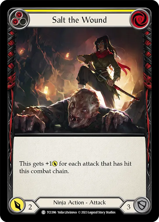 Salt the Wound YELLOW TCC096 - Round the Table: TCC x LSS - Flesh and blood card